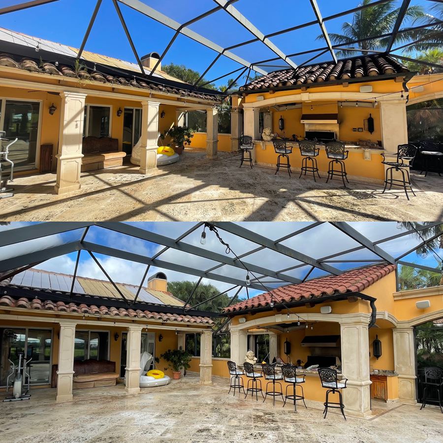 Roof cleaning and patio cleaning in wellington fl