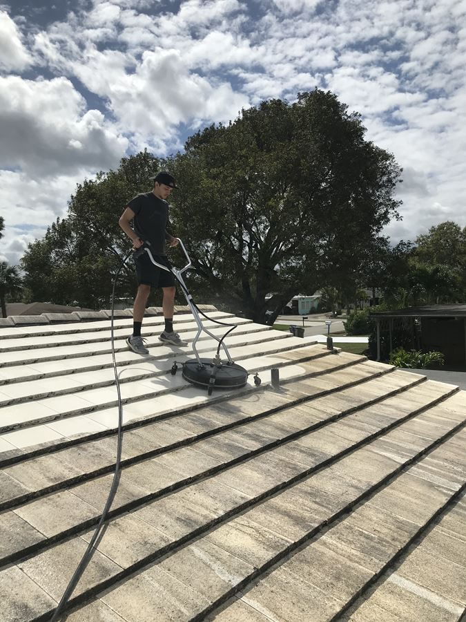 Roof cleaning palm beach gardens fl project